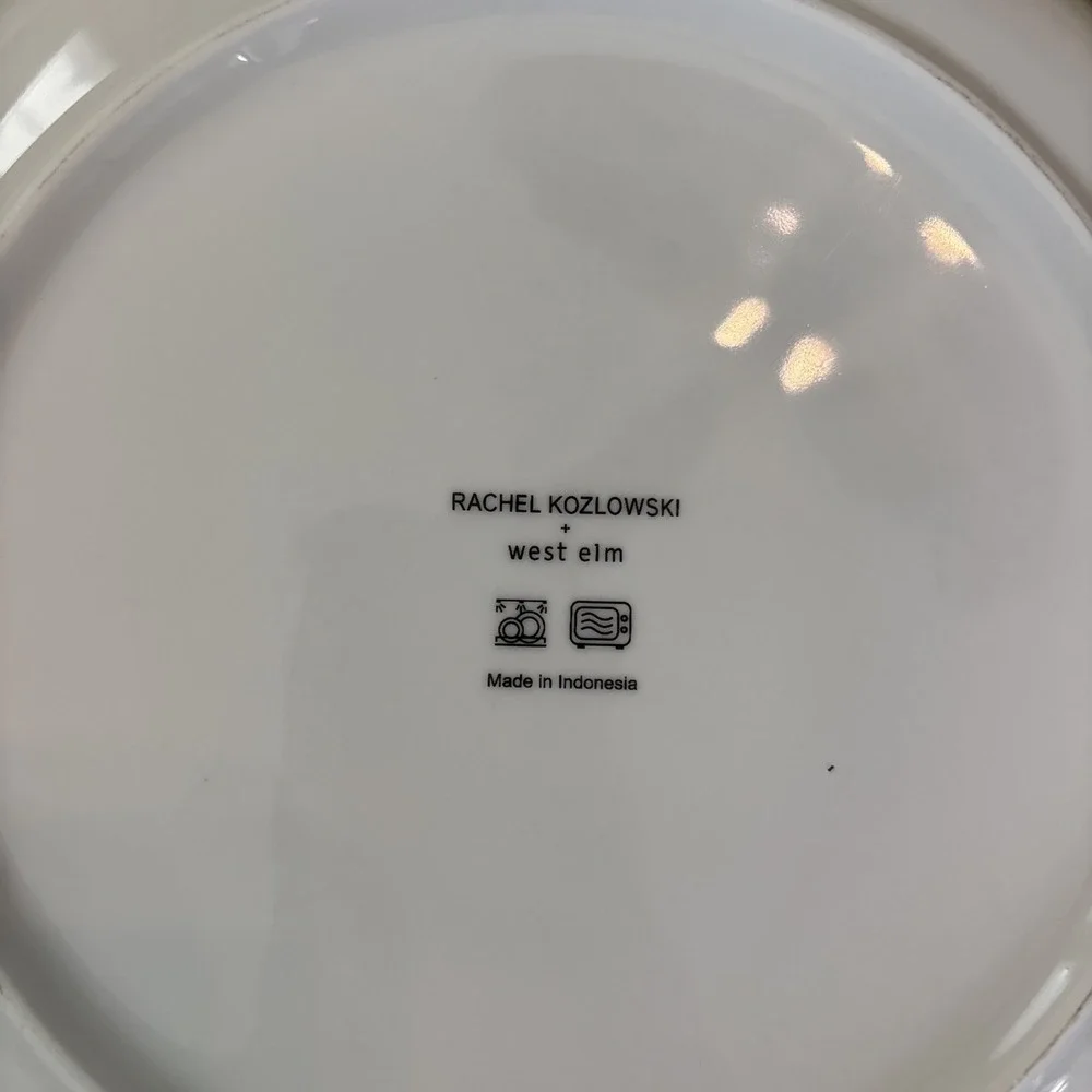 West Elm Rachel Kozlowski Dapper Animal Holiday Cat Set Of 2 Salad Plates 8.5